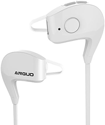 Bluetooth headphones,Anguo cellphone Sport Headset Headphones Sweatproof Running Exercise Stereo Earbuds Earphones Headsets-Compatible With iPhone,iPad, Android and more (white)