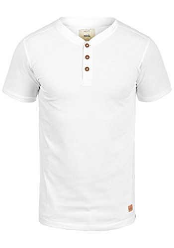 Redefined Rebel Mulligan Herren T-Shirt Kurzarm Shirt mit Grandad-Ausschnitt Aus 100% Baumwolle, Größe:S, Farbe:White Redefined Rebel Mulligan Herren T-Shirt Kurzarm Shirt mit Grandad-Ausschnitt Aus 100% Baumwolle, Größe:S, Farbe:White