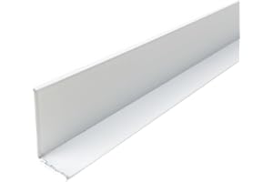 HOMEWELL - Cornière en aluminium 40mm x20mm x1.3mm, lg 1000mm (Laqué blanc)