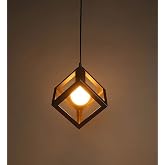 Industrial Rustic Authentic Black Metal Cage Single Pendant Chandelier Lighting