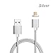 Produktbild Maju Magnetisches Lightning iOS Kabel Ladekabel Datenkabel iPhone iPad Apple Ladegerät (Silber)