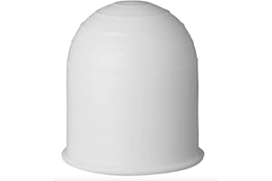 BLNTACKLE76 Capuchon d'attelage de remorque, 50 mm, en caoutchouc/plastique, capuchon de protection pour attelage de remorque, voiture, camion, RV (capuchon blanc)
