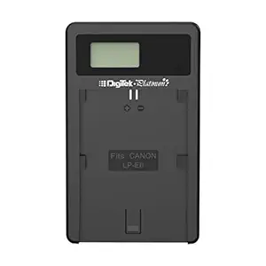 Digitek DPUC 012S LP-E6 Battery Charger for Canon EOS 5D Mark II, 5D Mark III, 7D Mark II, 7D Mark III & 60D Cameras (DPUC 012S (LCD MU) LPE6)
