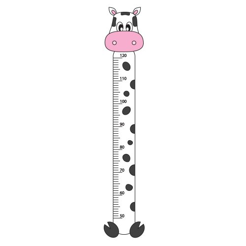 Supertogether Cow Childrens Growth Height Chart Bedroom Wall Sticker