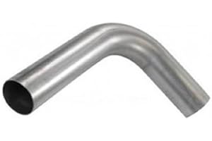 EXHAUST PARTS UK Tubo di scarico a 90 gradi, diametro 54 mm, piegatura a mandrino 2D, T304 in acciaio INOX (1,5 mm da parete)