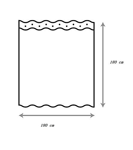 Starsglowing 180x180cm Duschvorhang Duschvorhänge Badewannenvorhang Anti-Schimmel wasserdichter mit 12 Duschvorhangringe für Bad Badezimmer (Typ 3) - 2