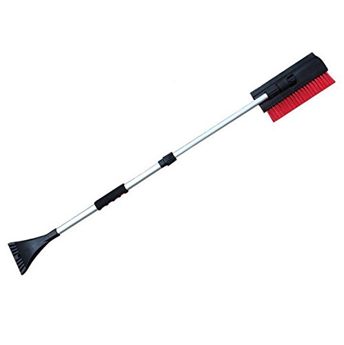 Preisvergleich Produktbild WYJD Eisschaber ® Ausziehbarer Schneebürsten-Eiskratzer für Auto - Eisentferner für Windschutzscheiben-Glas (ROT)