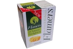 GALLEON FIREPLACES 6 x 24 Flamers Natural Firelighters/ 6 Boxes for Stoves and Barbecues BBQ