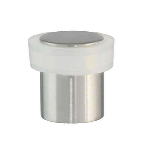 Evi Herrajes i-181-b – Pack 2-Türstopper, matt (Edelstahl) Gummi weiß
