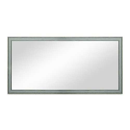 Wand-Spiegel 34×64 cm im Holzrahmen Skandinavisches Design Petrol / Spiegelfläche 30×60 cm - 3