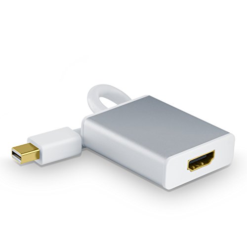 CSL - HQ Full HD Mini Displayport auf HDMI Adapter / Konverter | miniDP Adapterkabel inkl. Audio | Zertifiziert | Aluminium Gehäuse / 24K vergoldete Kontakte | Apple iMac, Mac, MacBookPro, MacBookAir, PC, Asus, Dell, HP, Lenovo, MSI, Toshiba etc.