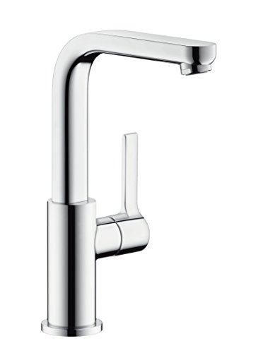 hansgrohe Metris S Einhebel-Waschtischmischer, Komfort-Auslauf 230mm mit Push-Open Ablaufgarnitur, chrom