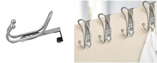 4er Set Türhaken Türgarderobenhaken Kleiderhaken Badezimmerhaken Metall - 3