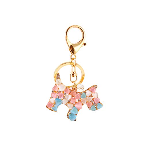 Preisvergleich Produktbild SUPVOX Strass Keychain Weihnachten Hunde Schlüsselanhänger Handtasche Anhänger Auto Hängende Dekoration