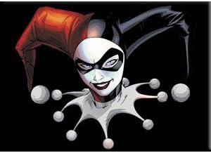 HARLEY QUINN HEADSHOT, Officially Licensed Original Artwork, 2.5" x 3.5" - Magnet