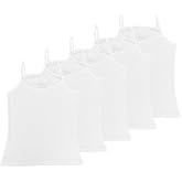 ALYA UNDERWEAR Kız &Ccedil;ocuk - Garson İp Askılı Atlet Kalpli Jakarlı Kumaş 5'li Paket,%100 Pamuklu