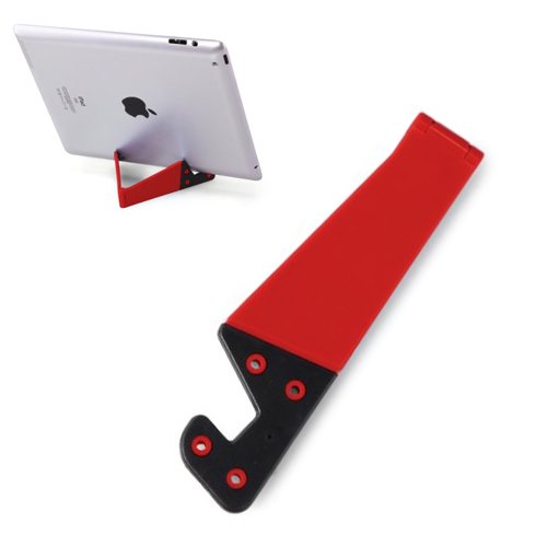 Sonline Soporte base de mesa universal ajustable plegable rojo para iPhone iPad