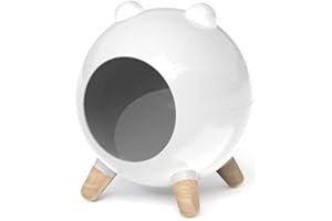 Marchul Hamster Hideout, Hamster House Habitats Decor, Small Pet House for Dwarf Hamster Syrian Hamsters, Gerbils, Dwarf, Mouse (White)