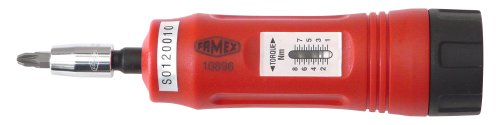 FAMEX 10896 Drehmomentschlüssel -Schraubendreher, Messung in beiden Drehrichtungen, 6,3mm (1/4 Zoll) -Antrieb, Messbereich 1-8 Nm - 2