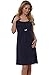 Italian Fashion Dagna Maternity/Nursing Nightdress,Size M,Navy Blue
