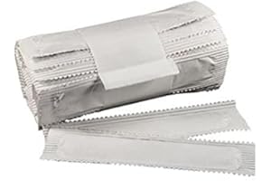 MAQA Palettine caffe in legno di betulla H 9 cm, Palette caffe monouso incartate singolarmente, stecchette caffe biodegradabilii 500