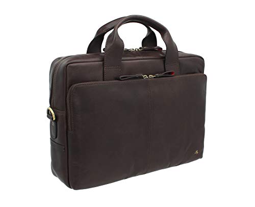 Preisvergleich Produktbild Visconti Merlin Bereich Leder Notebook Tasche - Hugo 13 ML30 Braun