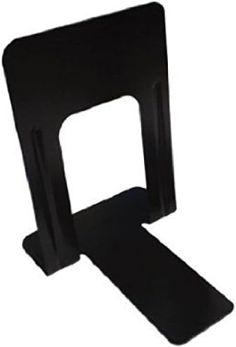 Rybond Book End - [Single] - Metal Heavy Duty Bookend - Gloss Black - 190mm Height
