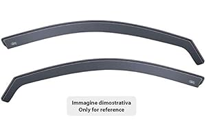 Modifycar - Deflectores Compatibles con Volkswagen Golf Vi 2008-2012 - Vidrio Acrílico Duradero - Derivabrisas Delanteros Ahumados para Ventanillas - Instalación Interior - 2 Unidades