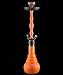 Produktbild El Keyif Wasserpfeife Nargile „Orange Neon SPN 630 L“, mit oranger Silikonrauchsäule, Schlauch-Mundstück-Set schwarz
