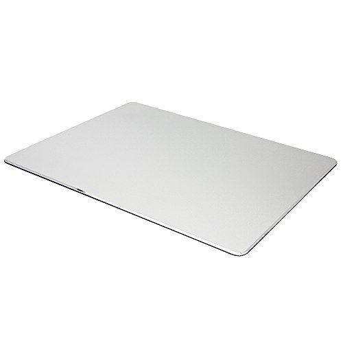 Gaming Maus Pad, jtdeal 3 mm Aluminium Metall Mousepad Mats mit wasserdichter Unterseite aus rutschfestem Gummi und Micro Sandstrahlung Oberfläche, Aluminium, für schnelle und präzise Kontrolle (Silber, 29,2 cm)