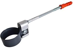 Renoplast® R50 Collier en aluminium pour tuyau de descente |DN 40mm | Gouttière d'évacuation des eaux pluviales Profilés en tôle pliée| Abri de jardin Carport Terrasse Balcon| Protection anticorrosion