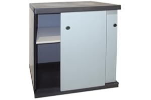 BuyStar Armadio in Resina con Anta Scorrevole da Esterno - Ripiani Interni, Senza Viti, Robusto, Garage, Terrazzo, Officina, Lavabile, Organizzazione - Made in Italy (68X40,5X85h cm)