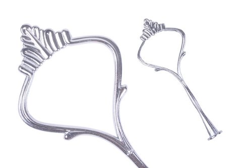 10 Set Silbern Silber Metallstange Mittellochausstech bis 3 Etage fuer Hochzeitstorte Etagere Tortenstaender Tortenhalter Torten - 8