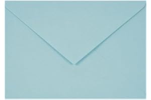 Netuno 100 buste lettera colorate blu chiaro formato C6 114 x 162 mm 115g Sirio Color Celeste buste per partecipazioni taglio a punta gommate