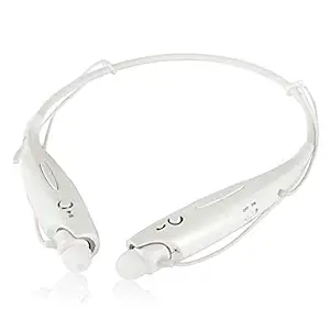 ARHAN EZ HBS 730 Wireless Neckband Bluetooth Earphone Headset Earbud Portable Headphone (White)