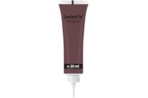 LederFix® Flüssigleder (20 ml) - Leder-Reparatur-Gel für Leder/Kunstleder und Vinyl/Repariert Risse, Schnitte, Löcher, Kratzer, Brüche (Dunkelbraun)