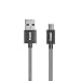 Produktbild Micro USB Kabel,IMATEK CB1020 1M Silber Nylon Geflochtenen Extrem Langlebig Micro USB Kabel High Speed Sync und Ladekabel für Android Smartphones,Samsung Galaxy,HTC,Huawei,Sony,Nexus,Nokia,Kindle und mehr.