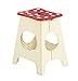 Produktbild Uygdygheiftadfrfiu Klappstuhl Erhöhung dicken Kunststoff Tisch Hocker tragbaren Anti-Rutsch-Klappstuhl Zwei-Farben- optional Erweiterung Größe: 26 * 33 * 45cm Folding Größe: 33 * 58cm (Farbe : Red)