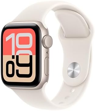 Apple Watch SE 3 GPS, Cassa 40 mm in alluminio galassia con Cinturino Sport galassia - S/M