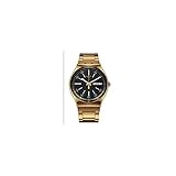 Swatch Unisex Armbanduhr Charcoal Medal Yellow Analog Quarz Edelstahl YGG705G