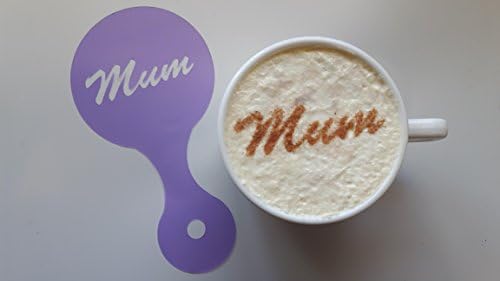 2 x Mum word coffee/cappuccino stencils reusable many times present gift