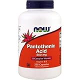 NOW Foods Pantothenic Acid 500mg, 250 Capsules(Size: 250)