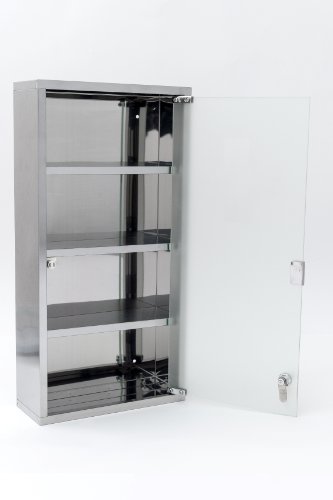 Intercube 75x30cm Design Medizinschrank Arzneischrank Edelstahl XXXL - 6