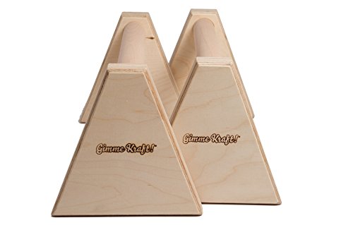 Gimme Kraft! Parallettes – Die stabilen Minibarren für Push-ups, Dips und L-Sitze aus Holz (Made in Germany) - 4