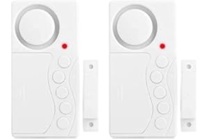 LUOLETY Allarme porta congelatore, 2 pezzi porta finestra sicurezza congelatore allarme 3/15/30/60 secondi, ritardo regolabile, sensore porta aperto, allarme frigorifero, rumoroso 108 dB