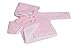 Dandelion Knitted Unisex Baby Jacket for 0 - 3 Months Pink