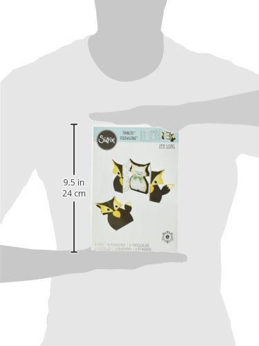 Sizzix 661137 Fuchs Karte zum falten von Jen Long Thinlits Stanzen Set, 6 in Packung, Stahl, mehrfarbig, 26.2 x 16.89 x 0.5 cm - 3