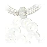 Aus Kautschuk hergestellter Bead-Abstandhalter in Transparent Weiß (10 Stück)