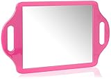 Matty Bond Street Hairdressing Beauty Salon Mirror with Twin Handle Pink
