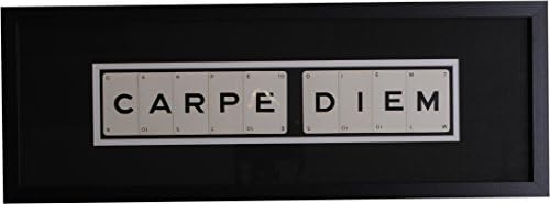 Framed Vintage Style Playing Cards Quotes - CARPE DIEM - (66cm x 25cm)